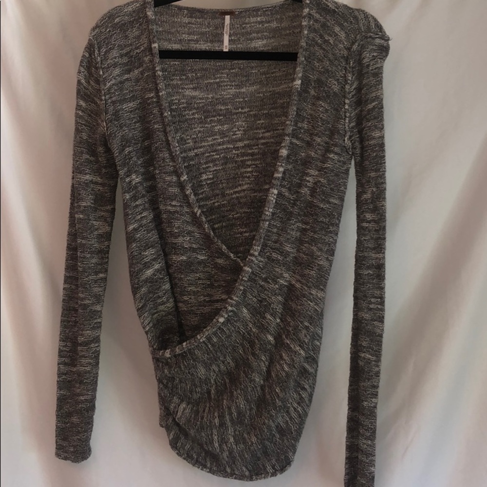 Free People Gotham Faux Wrap Sweater